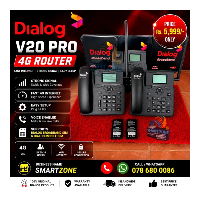 ZLT V20 Pro Router Voice & Data Dialog sim work